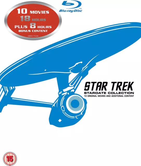 Star Trek Movies Blu Ray first original 10 films 8 hours of special features