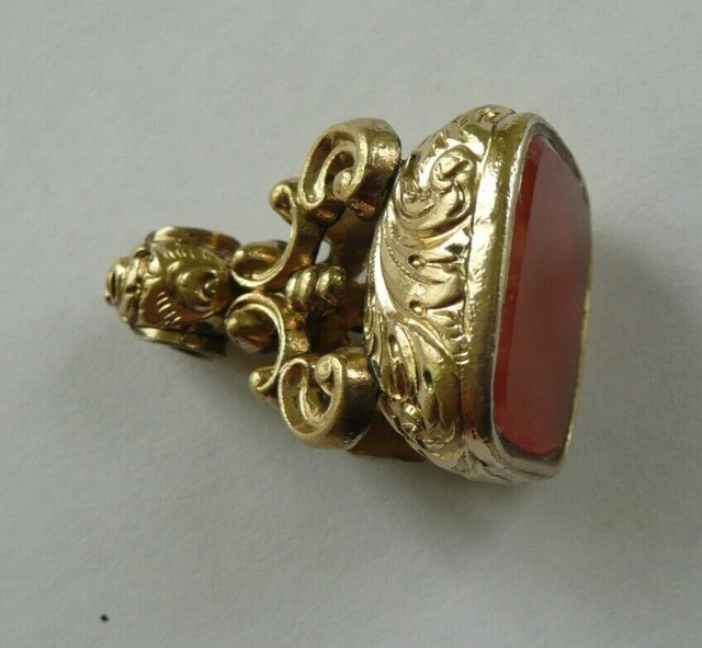 Cachet Ancien En Argent Massif - Chatelaine De Montre à Gousset - XIXème Siècle - Excellent état