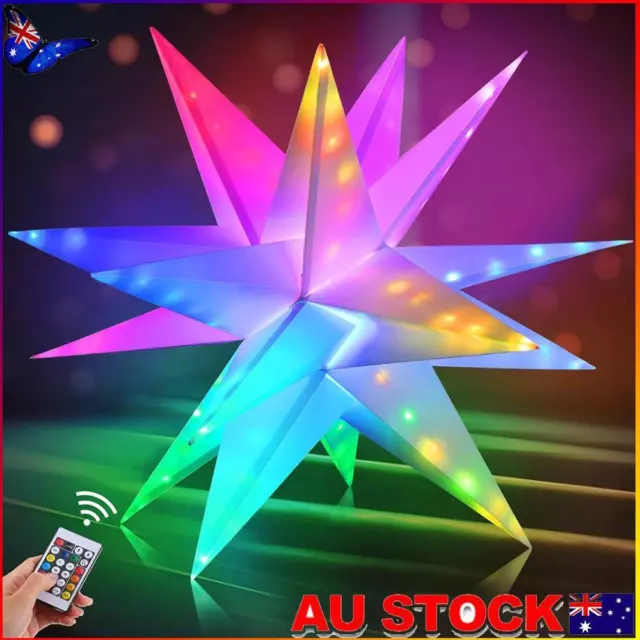 LED Christmas Star Tree Topper APP Remote Control 3D Star Treetop (25CM) #
