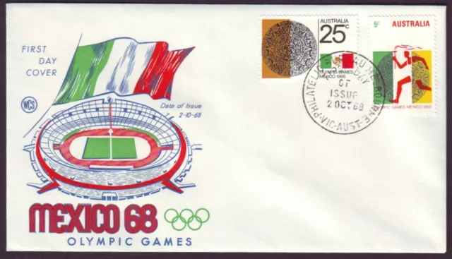 1968 Olympic Games On Wesley First Day Cover - Unaddressed (Ru7201)