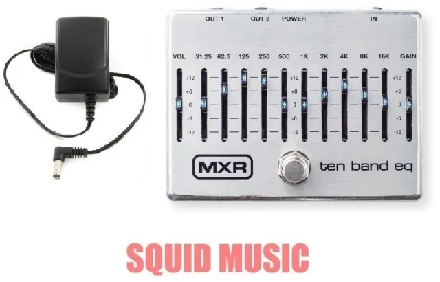 MXR Dunlop Ten Band Graphic EQ Pedal M108S M-108S 10 Band (POWER SUPPLY ADAPTER)