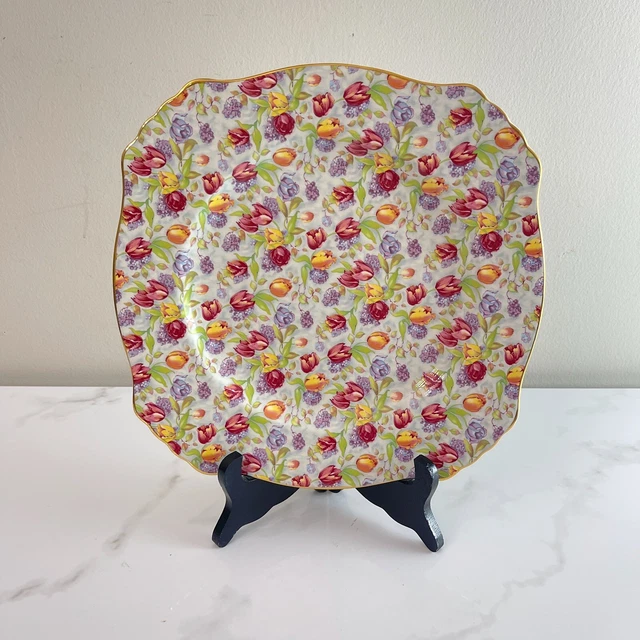 Royal Winton Grimwades Stratford Vintage 1995 Chintz 10.5” Square Charger Plate