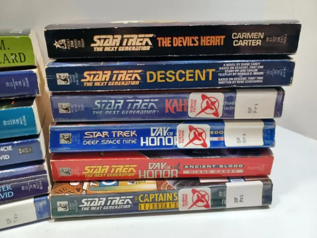 Lote de 12 libros de bolsillo de Star Trek: The Next Generation TNG DSN 3