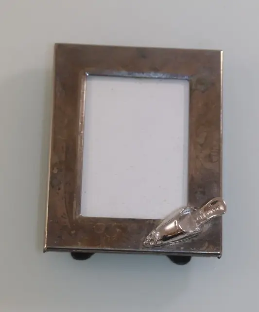 St John Shoe Silver Small Picture Frame Silver Slipper High Heel