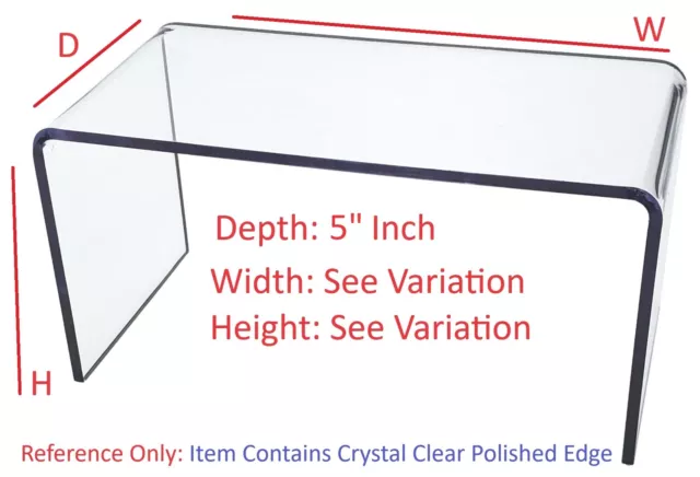 T'z Tagz Any 5-Inch-Deep Clear Acrylic Riser Display Stand New 2 Pack Variation