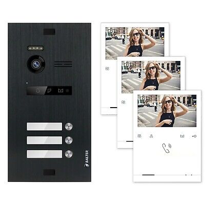Balter Evo Noir 4.3 " Quick Vidéo Interphone pour Porte Kit 3 Maison de Famille
