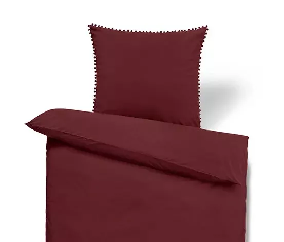 Ropa de cama Bio Premium Algodón, Rojo Oscuro 135x200cm