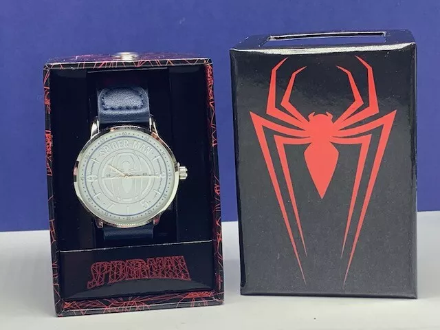 Spider-man Peter Parker Marvel comics watch wristwatch nib box accutime white