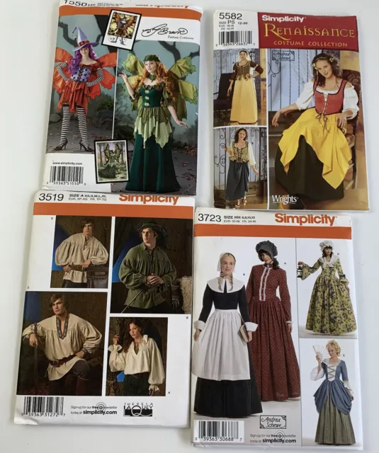 Vintage Simplicity Costume Pattern Collection Cut & Uncut Renaissance