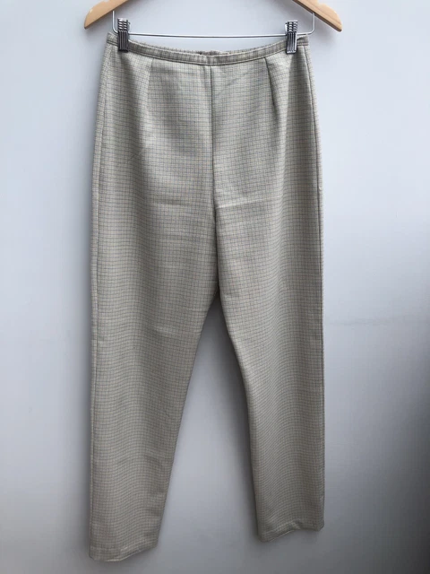 Womens Kaliko Trousers Size 12 Cream Check