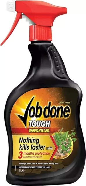 Job Done Tough Weedkiller 1ltr RTU Garden Control Weed Killer