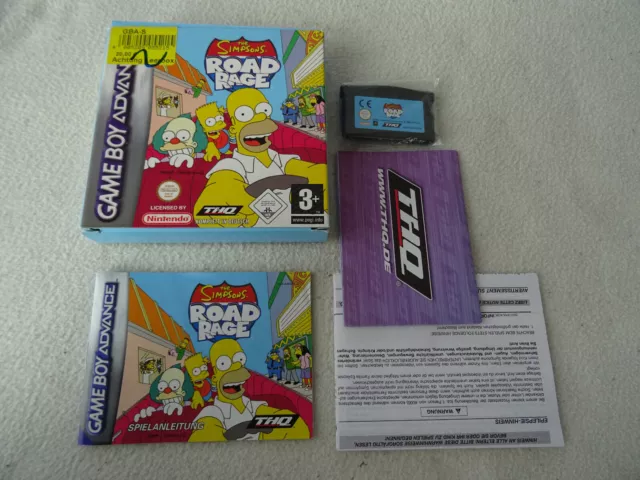 The Simpsons Road Rage Nintendo GBA juego con embalaje original e instrucciones