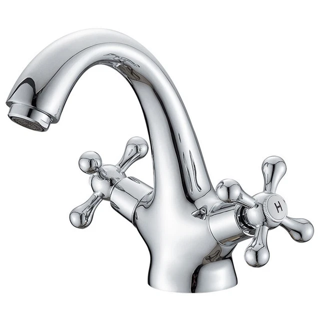 Wasserhahn Beckenhahn Küchenarmatur Poliert Verchromt Schwenkbarer Wasserhahn