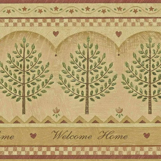 COUNTRY STENCIL WELCOME Home Wallpaper Border -30 feet long - FREE ...