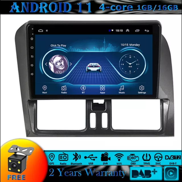 9"Android 11 Autoradio GPS Navigation WIFI DAB Stereo for VOLVO XC60 2009-2012