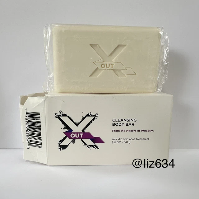 X Out Proactiv Cleansing Body Bar Salicylic Acid Acne Treatment 5oz OPEN BOX