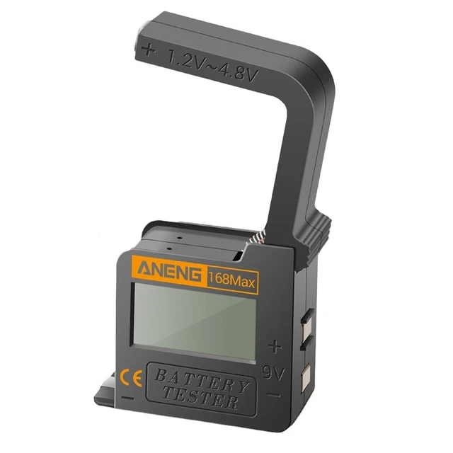 Testeur De Piles BT189 LCD - Pour Piles AA/AAA/bouton - Portable Sans Alimentation - Gris Argent