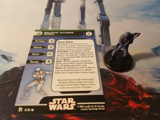 Star Wars Miniatures Legacy of the Force 31 Galactic Alliance Scout