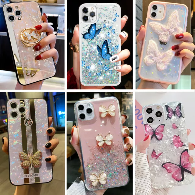 For iPhone 14 15 Pro Max 13 12 11 XR 7 8+ Shockproof Girls Cute Phone Case Cover
