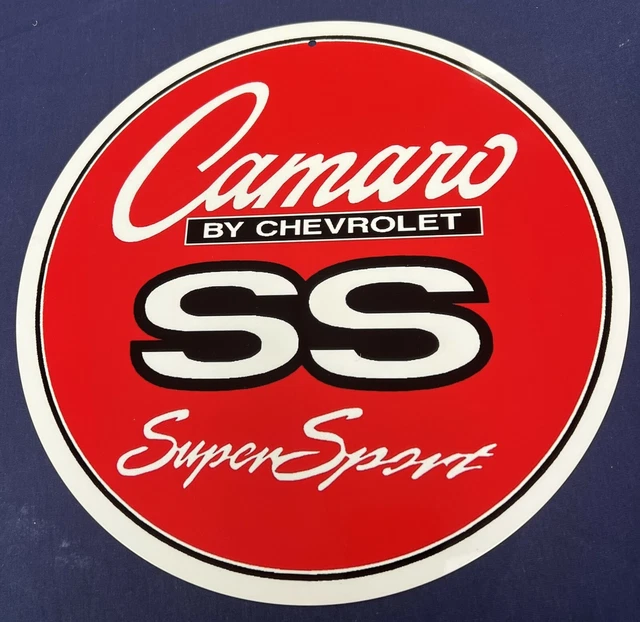Camaro SS Super Sport Red 12" Metal Tin Aluminum Sign