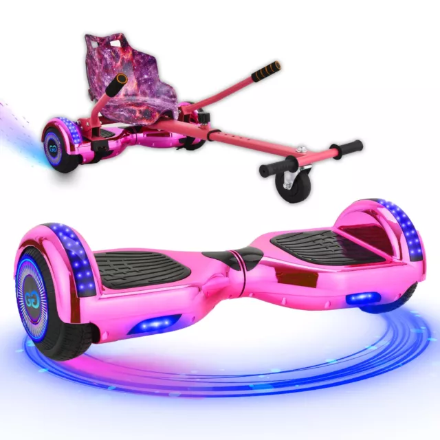 6.5" Electric Scooters Hoverboard HoverKart Bundle LED Self Balance Lights