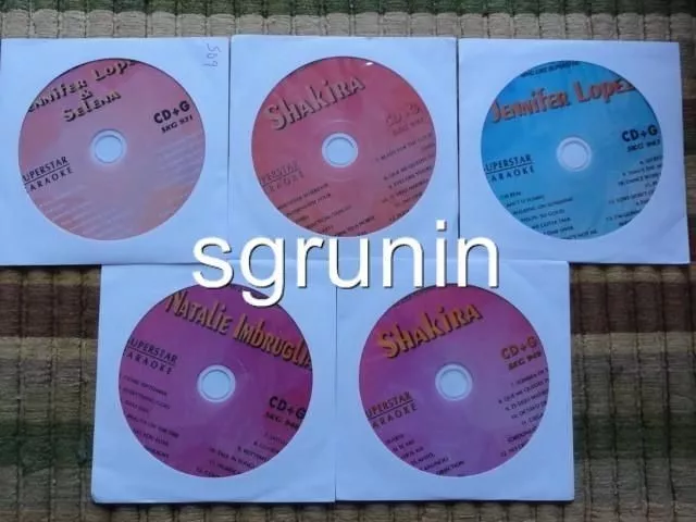 5 KARAOKE CDG Discs Female Latin/Teen Pop Stars Hits Music Lot Cd