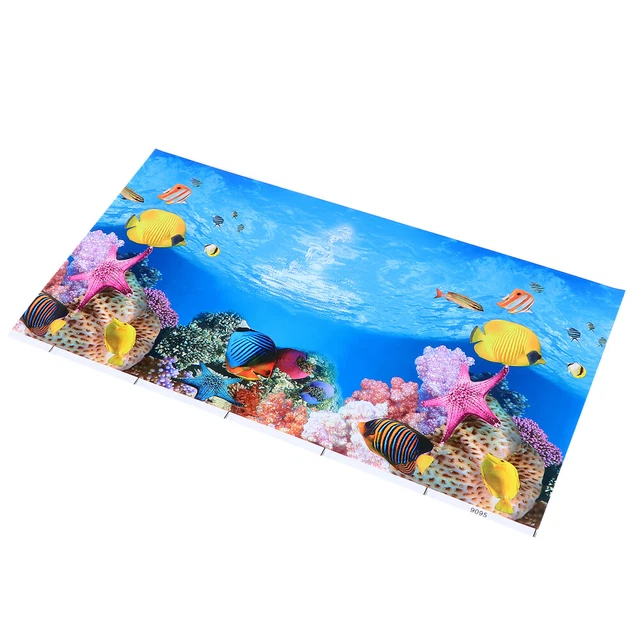 Aquarium Background Decal Fish Tank Background Paper 3d Glass Picture Sticker