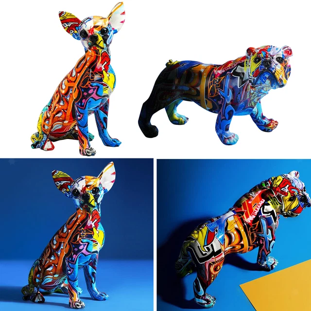 Polyresin Chien Figurine Statue Sculpture En Résine Cabinet De Table De Voiture