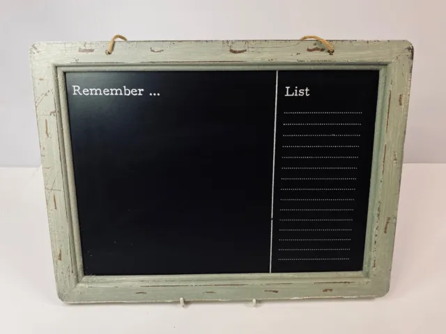 Memo Blackboard Chalk Board List Reminders Wall Hanging Wooden Distressed Style