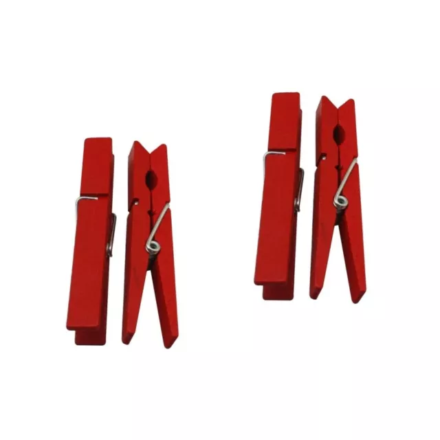 80 pcs  Durable 2.9 Inch Wooden Clothespins Clothes Pegs (Red)