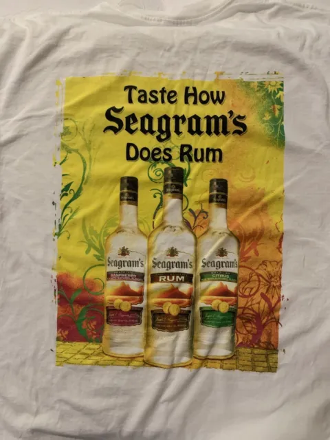 Seagrams Brazilian Rum T tee Shirt XL 2009 Never  Worn Party Luau Party Festival