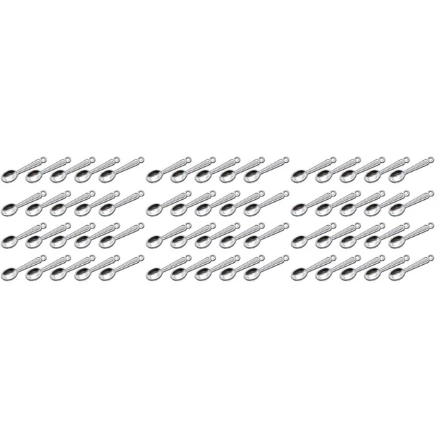 60 Pcs DIY pendant charms Charm-Anhänger Anhänger Legierung Löffel-Set Schmuck-K
