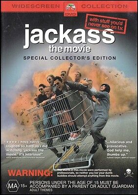 JACKASS the MOVIE (Johnny KNOXVILLE Bam MARGERA Steve-O) Comedy DVD NEW Region 4