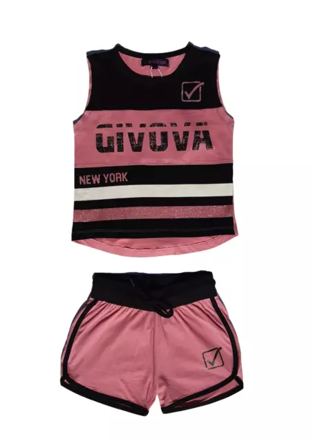 Givova Completo Spalla Con Pantaloncini Ragazza In Cotone Jersey K0131 Anni 8/16