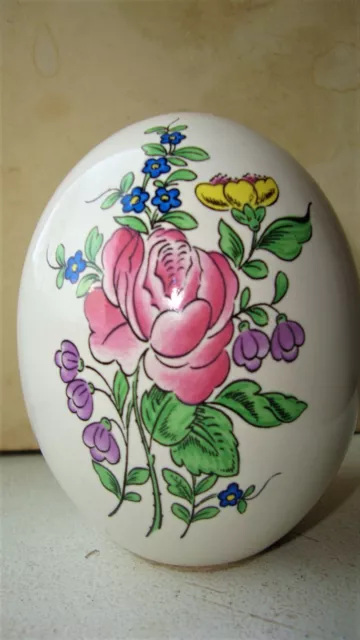 Oeuf en Céramique Faience K G LUNEVILLE Réverbère Tradition FRANCE