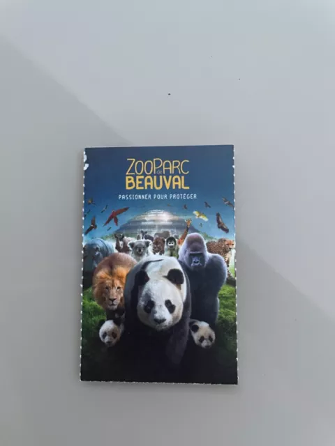 Billets Adulte Zoo De beauval 1jour Valable 2 ans 