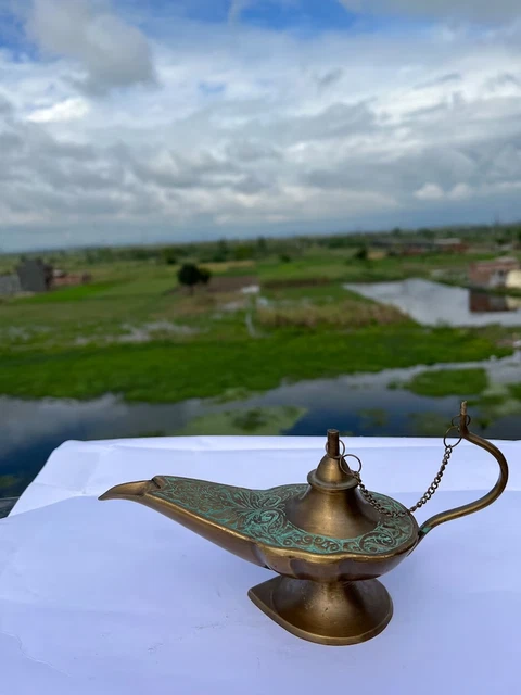 Hourwof Lampe de Génie d'Aladin Vintage Légende Lampe Magique d'Aladin