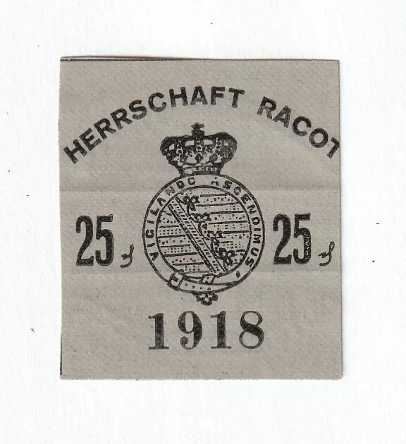 Racot  25 Pfennig 1918  Material Leinenpressung