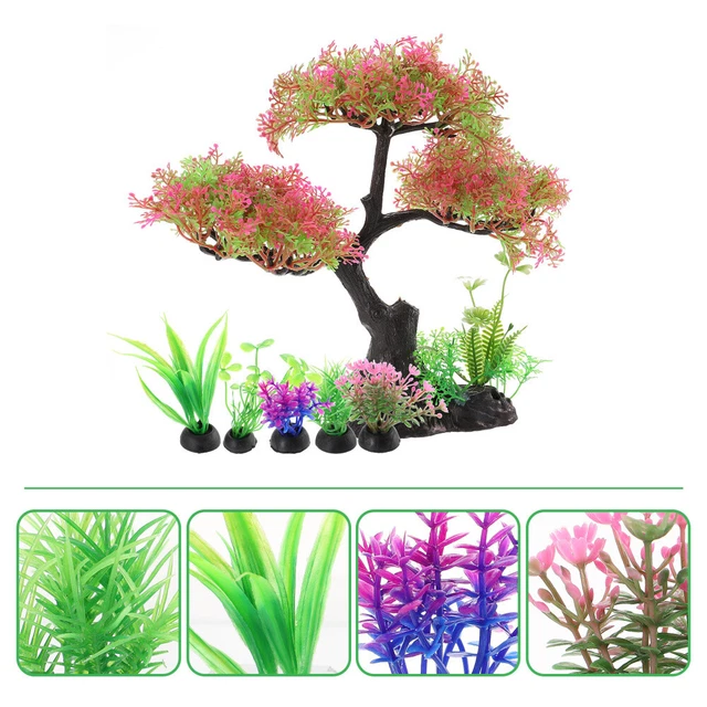 Kit Acquario Con Piante Simulate E 50 Pietre Luminose – Ideale Per Pesci Ornamentali E Allestimento Creativo