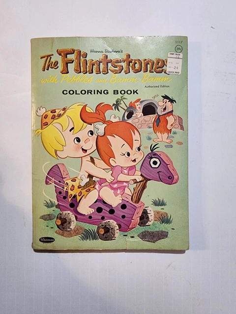 1963 FLINTSTONES COLORING Book - Pebbles & Bamm Bamm - Whitman - Hanna ...