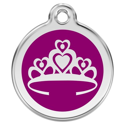 Cuccio RedDingo Targa per Cane Personalizzabile Incisione Cuccia Purple Nuovo 