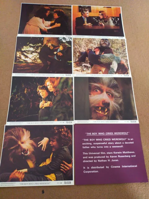 The Boy Who Cried Werewolf Kerwin Matthews 8 Us Lobby Cards Excellent Conditon