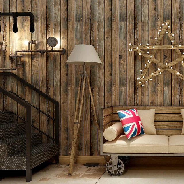 Wallpaper Self Adhesive Wood Plank Wallpaper Roll Removable Vinyl Covering