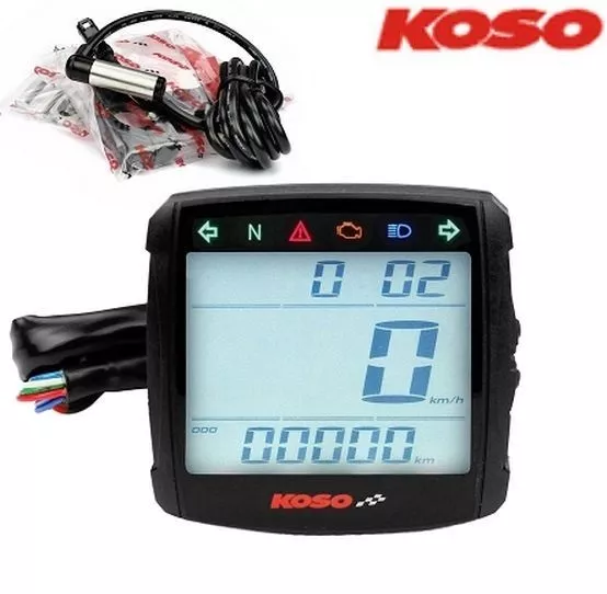 Compteur digital universel KOSO XR01S Black essence cligno Scooter Moto BB026001