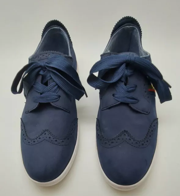 Womens Tommy Hilfiger wingtip sneakers 8M Navy blue PREOWNED