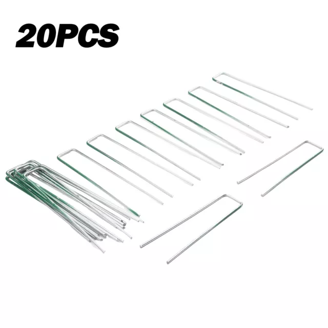 Durable 20PCS Synthetic Grass Turf Pins for Fixing Greenhouses and Lawns