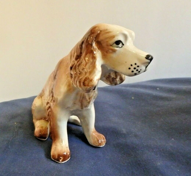 Cocker Spaniel Puppy Dog Figurine Vintage Ceramic