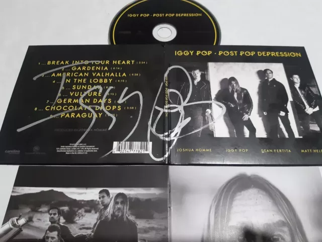 IGGY POP autograph cd POST POP DEPRESSION signed live concert tour collectors