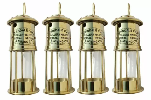 Öl Lampe Laterne Vintage Antik Messing Nautisch Geschenk Set Mit 4 Weihnachten