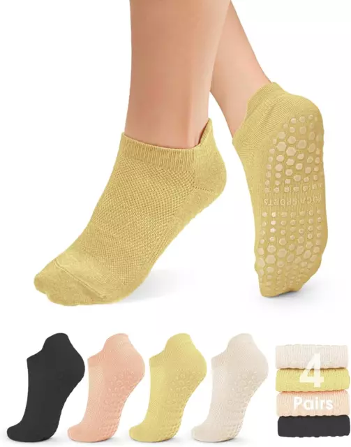 NON SLIP PILATES Socks with Grips for Women, Grip Socks for Yoga Ballet  Barefoot £26.42 - PicClick UK